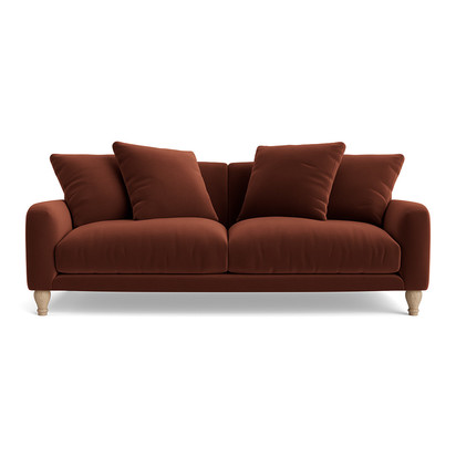 Large Bear Hug Sofa in Sticky Toffee Clever Velvet