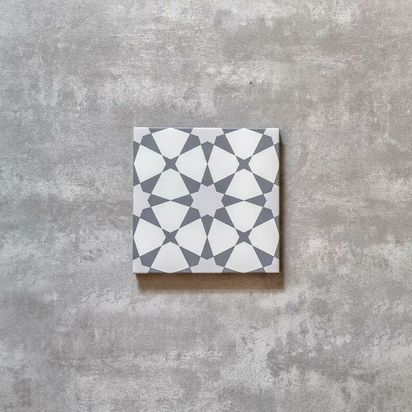 YOUR TILES - Agadir Silver Tile | Grey Tiles | 20cm X 20cm | Wall & Floor Tiles - £65 per sqm