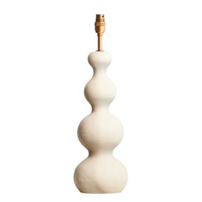 Smaller Wobster table lamp in white lacquered wood