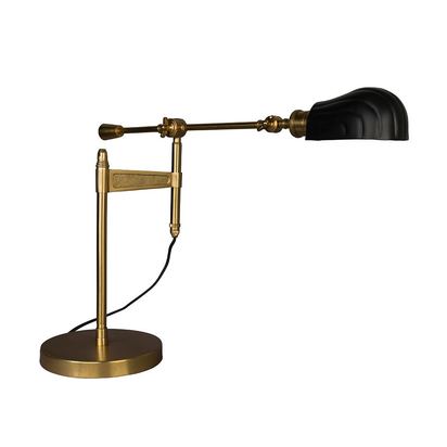 Dutchbone Lily Desk Lamp Black Matt Steel Brass Finish Iron