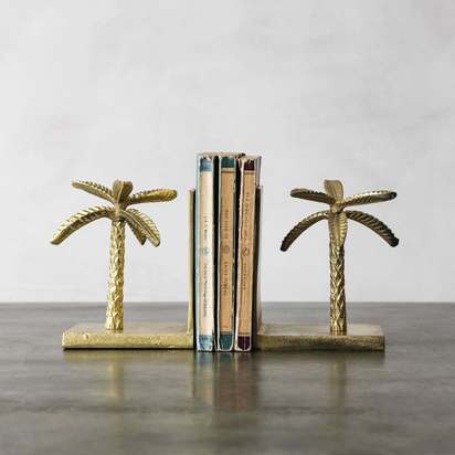 Egy1001 golden palm bookend brass studio