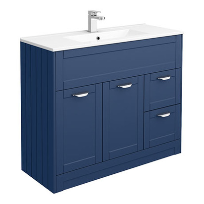 Keswick Blue 1015mm Traditional Floorstanding Vanity Unit