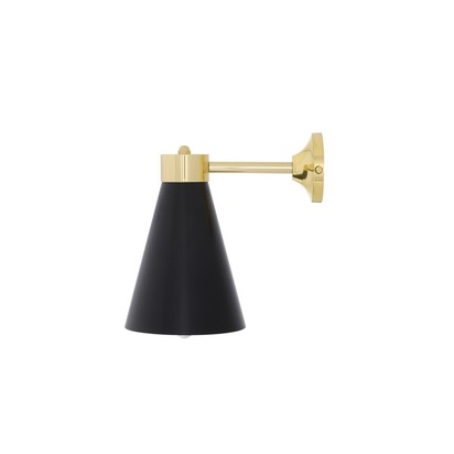 KAMINA MODERN WALL LIGHT - Matte Black and Polished Brass