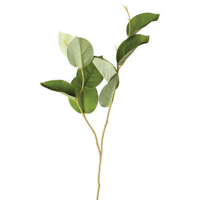 Faux Large-Leaved Stem - Green