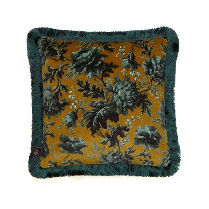 Opia medium fringe cushion bronze 2