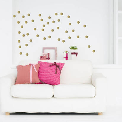 Original soft gold metallic confetti wall stickers