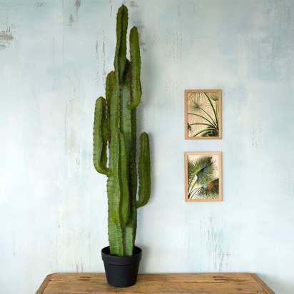 Pef2827 faux potted desert cactus