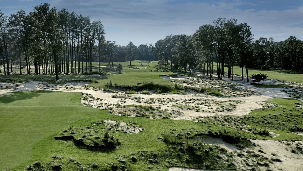 Pinehurst No. 4 bunkers on sunny day