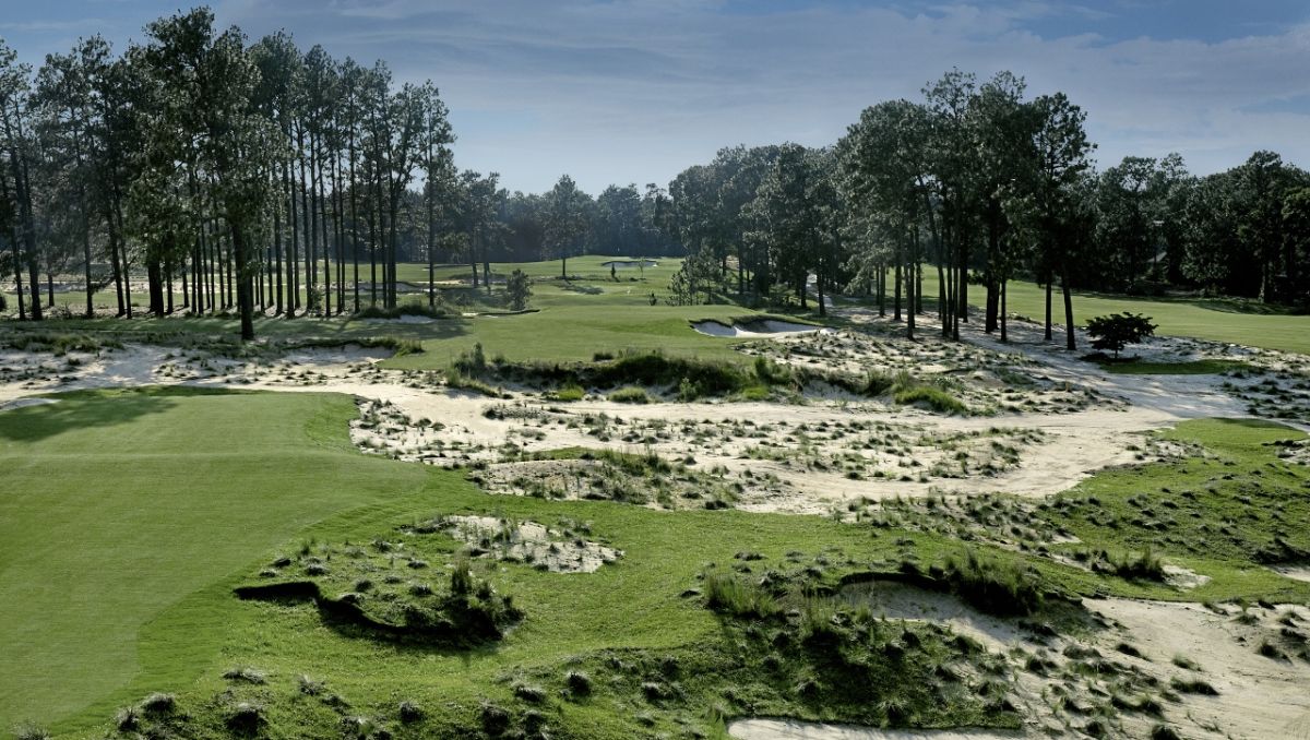 Landscape view of the redesigned No. 4 golf course during daytime