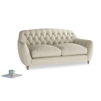 Butterbump Sofa, Medium, Shell Clever Linen