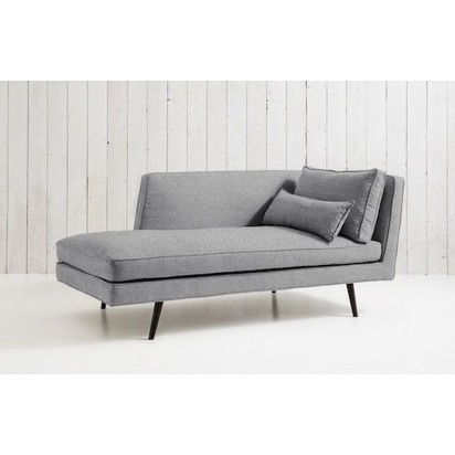 Tallulah Chaise Longue Small RHF in House Grey, Dark Oak Stain